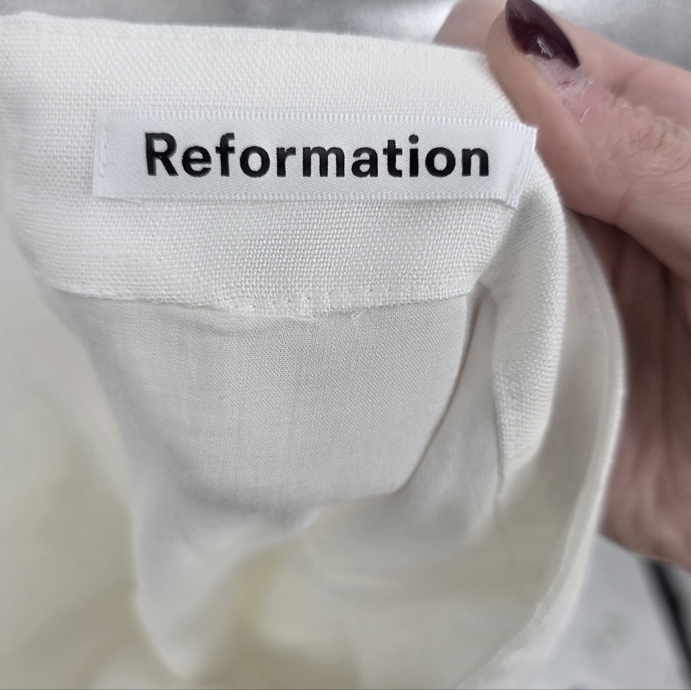 New Reformation Yucca Linen Skirt Only - Picture 3 of 8